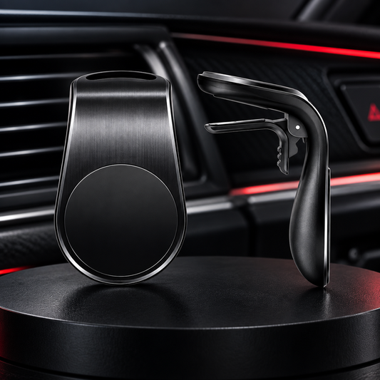Support Téléphone Magnétique pour Voiture – Design Carbone
